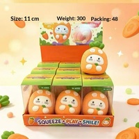 Jouet en caoutchouc souple en forme de lapin carotte, anti-stress, gadget sensoriel, cadeau pour jeunes