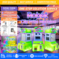Machine à griffes mini en plastique à monnayeur, personnalisable en plusieurs langues, fonction de préhension de cadeaux, idéale pour les parcs d'attractions pour enfants - Vente chaude