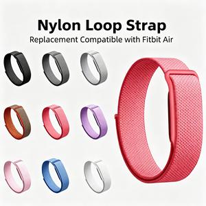 Sangle de remplacement en nylon à fermeture auto-agrippante pour bracelet Fitbit Air Sport, légère, respirante, réglable, plusieurs options de couleurs - Product Image 4