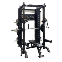 Máquina Multifuncional de Grado Comercial: Power Rack, Cable Crossover, Máquina Smith y Sistema de Poleas Ajustable para Gimnasio en Casa