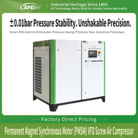 Langair kompresor udara, kompresor industri sekrup putar 10 Bar 8bar kebisingan rendah 30 HP 37kw
