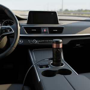 Cafetera eléctrica portátil de 12V con carga USB, cafetera de cápsulas de viaje con doble succión magnética 3 en 1 - Product Image 2