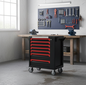 Chariot d'atelier à 7 tiroirs pour réparation automobile, avec outils - Product Image 4