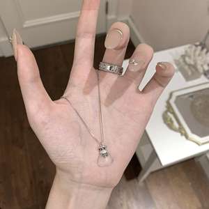 Collier Ping S925 de luxe haut de gamme, collier de luxe léger, collier de luxe haut de gamme, pendentif de souhaits, pendentifs de mode, breloques - Product Image 3