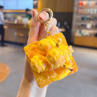 Porte-clés créatif miniature de boulangerie française en PU/PVC, jouet alimentaire amusant, pendentif de sac, petit pendentif de voiture, mini cadeau