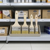 Pinceau à laque industriel OEM personnalisable en gros avec manche en bois et virole en étain pour murs intérieurs/extérieurs