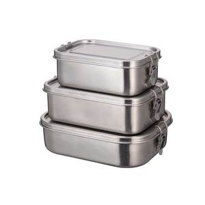 stainless steel lunch box with compartment