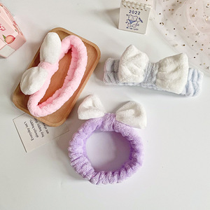 Bandeau élastique doux à nœud bicolore Design simple Bandeau pour cheveux Facial <span class=keywords><strong>Creed</strong></span> Link - Product Image 2