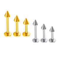 ASTM F136 titane à roulement externe Labret Piercing bijoux de corps oreille lèvre anneau boucle d'oreille pour femme homme