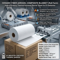 Papier en fibre céramique d'aérogel à conductivité thermique de 0,04 pour un bouclier thermique électronique de précision