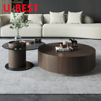 Meubles de salon U-BEST, table basse en marbre et acier inoxydable doré, table basse de luxe, tables basses modernes