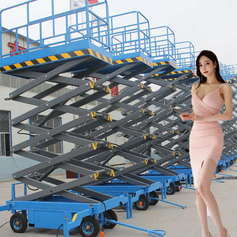 Factory Direct Sale 6.5m 300kg Manual Aluminum man Lift Material Handling Machine for Factory Warehouse Material Handling