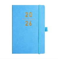 Agenda 2026 en anglais - Mini planificateur à feuilles mobiles avec couverture en papier et porte-stylo - Carnet de notes journalier de 365 jours (Cadeau)
