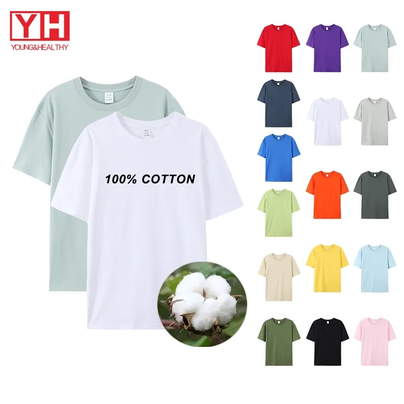 Lichtgewicht Wit T-Shirt T-Shirt Heren Biologisch Katoen T-Shirts Met Logo T-Shirt Groothandel