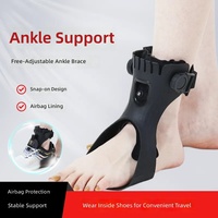 Orthèse réglable en plastique pour le soutien du pied, correcteur de pied tombant, repose-pieds d'inversion/eversion, fixation de la cheville, pour AVC et hémiplégie