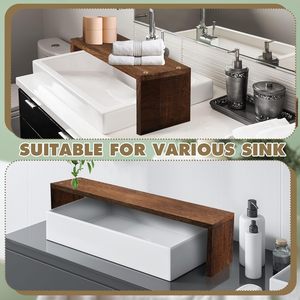 Mensola da <span class=keywords><strong>bagno</strong></span> CF Farmhouse da posizionare sopra il lavello, organizer portaoggetti <span class=keywords><strong>in</strong></span> <span class=keywords><strong>legno</strong></span>, supporto <span class=keywords><strong>per</strong></span> sapone, decorazione <span class=keywords><strong>per</strong></span> cucina e <span class=keywords><strong>bagno</strong></span>, mensola decorativa da appoggio - Product Image 6