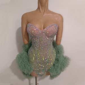 Vestido De Gala Elegante Gradient Rhinestones Sexy <strong>Dresses</strong> Women Night Club Short Strapless <strong>Ballroom</strong> <strong>Dance</strong> <strong>Dress</strong> - Product Image 3