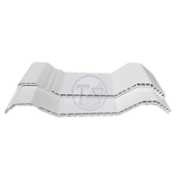 Lámina de Techo Corrugada de PVC Industrial Ignífuga, Blanca, Impermeable, de 10 mm de Espesor, para Techos de Cobertizos