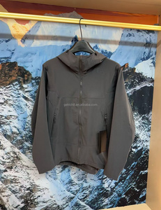 Giacca <span class=keywords><strong>Bomber</strong></span> Sportiva Invernale Personalizzata per Uomo, Asciugatura Rapida, <span class=keywords><strong>Oversize</strong></span>, con Zip e Cappuccio, in Spandex/Poliestere, Antivento e Traspirante - Product Image 4