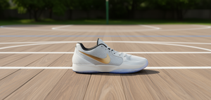 Nike Ja 2 Tree Top Chaussures de basket-ball unisexes blanc or, empeigne en maille, semelle extérieure en caoutchouc, semelle intermédiaire en EVA, été - Product Image 2