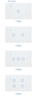 US AU Standard Tuya et Smart Life APP Télécommande 1 2 3 4 Gang Wifi Rf433 Interrupteur tactile pour Smart Home