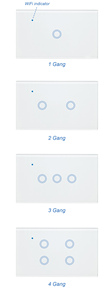 Chúng tôi AU tiêu chuẩn tuya và cuộc sống thông minh app điều khiển từ xa 1 2 3 4 gang Wifi RF433 cảm ứng chuyển đổi cho nhà thông minh - Product Image 6