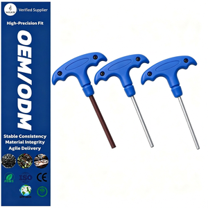 Professional T-handle Hex Key Set Allen Wrench Metric 9pcs L-shape Plastic Grip Mechanical Industrial Manual <b>Hand</b> <b>Tool</b> - Product Image 1