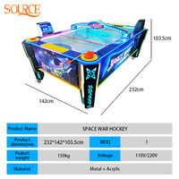 Table de hockey sur air commerciale à monnayeur avec écran électronique, machine d'arcade pour centre commercial, centre de divertissement familial (FEC)
