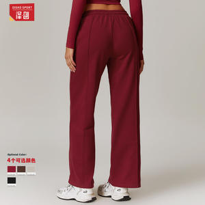 Pantalones Deportivos Casuales Transpirables de Pierna Recta y Cintura Alta para Mujer Zechuang, Corte Holgado con Bolsillos 8933 - Product Image 3