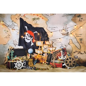 Fête d'anniversaire ballon décoration <span class=keywords><strong>fond</strong></span> <span class=keywords><strong>Pirate</strong></span> carte navigateur série photographie scène <span class=keywords><strong>fond</strong></span> - Product Image 2