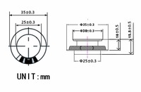 (QY35-Z2) Utilisé pour le système de sonorisation de guitare, haut-parleur portable à vibration de surface de 35 mm, 8 watts