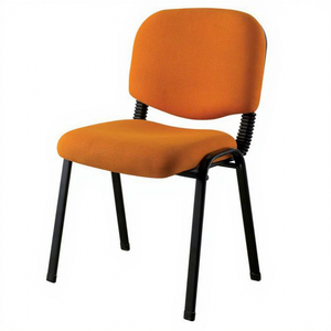 Chaise empilable durable en tissu noir avec structure métallique ergonomique moderne <span class=keywords><strong>pour</strong></span> bureau scolaire, chaise de réception <span class=keywords><strong>pour</strong></span> salle de formation, certifiée CE - Product Image 4