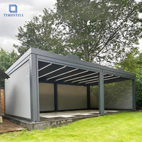 Pérgola Bioclimática Personalizada de 3x4, 4x6 con Puertas de Vidrio para Exteriores, Ideal para Vivir al Aire Libre Durante Todo el Año