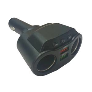 Adaptateur allume-cigare double pour voiture, 3 prises USB à charge rapide, adaptateur allume-cigare avec prise de charge FM, chargeur de voiture BT5.0 - Product Image 2
