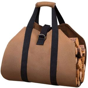 Sac de transport robuste en toile cirée pour foyer, certifié BSCI, grand sac fourre-tout pour bois de chauffage, idéal pour le camping et l'intérieur - Product Image 2