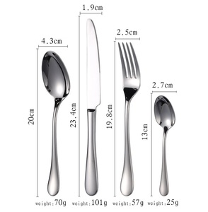 Cubiertos Clásicos de Acero Inoxidable 304, Cuchara, Tenedor y Cuchillo, Juego de Cubiertos para Hotel, Cubiertos Pesados para Bodas y Eventos - Product Image 2