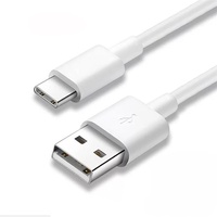 Câble de charge Type-C 2 conducteurs gaine PVC noir/blanc 2A 1,5 mètre d'longueur accessoire pour appareil électronique