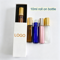 Boîte cadeau rigide pour flacon roll-on, boîte d'emballage pour flacon de parfum ou d'huile essentielle, boîte en papier avec logo personnalisé, insert en éponge