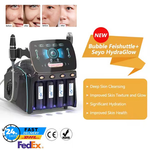 Hàng mới 2in1 Hydro nước oxy mặt máy giữ ẩm bong bóng feishuttle + seyo Hydra phát sáng da máy làm sạch sâu - Product Image 1