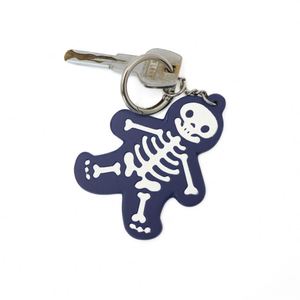 Llavero de hombre de jengibre esqueleto de Halloween, bonito colgante gótico de cuero PU para llaves, bolsos, coches y recuerdos de fiesta de Halloween - Product Image 2