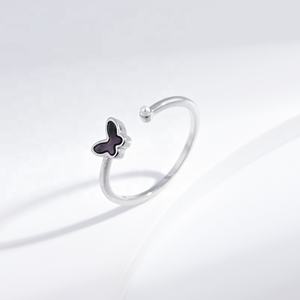 แหวนเงินแท้ 925 ประดับพลอยหลากสี ดีไซน์เปลือกหอยเคลือบสี ปรับขนาดได้ แฟชั่นเรียบง่ายสำหรับสาวๆ ราคาโรงงาน - Product Image 4