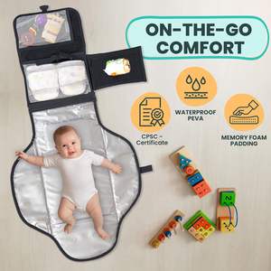 Muestra Gratuita, Cambiador de Viaje Multifuncional Impermeable para Bebés Niñas y Niños, con Almacenamiento - Product Image 4