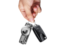 Organisateur de clés intelligent pour étui AirTag avec clip ceinture, porte-clés métallique anti-perte, porte-clés AirTag, outil EDC à clip de poche