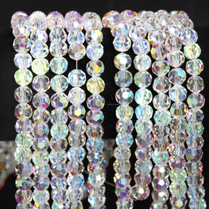 Quần áo phụ kiện hạt thủy tinh số lượng lớn rải rác tinh thể trong suốt lấp lánh rondelle mô hình rõ ràng 8mm - Product Image 3