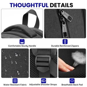 Mochila de Viaje de Gran Capacidad con Puerto de Carga USB, Múltiples Bolsillos, Impermeable, para Negocios, Escuela, para Hombres y Mujeres - Product Image 4