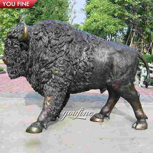 Уличная садовая большая статуя из латуни с изображением животных, коровы, бронзовая скульптура буйвола - Product Image 6