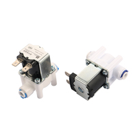 Válvula Solenoide Magnética Eléctrica de Plástico de 1/4 Pulgada, 12V/24V CC, Normalmente Cerrada, para Purificador de Agua