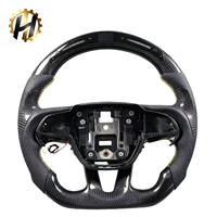 Volant sport en fibre de carbone de luxe personnalisé HZ Factory 2015-2022 avec poignée de 40 mm et 4 branches pour mise à niveau Dodge Charger RTS