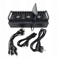 20 unidades de caja de control de software para dispositivos móviles agrícolas, chasis de control de teléfonos agrícolas con USB HUB BOX Rojo para datos celulares móviles