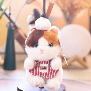 Cute Chef Kitten Plush Toy Keychain Pendant with PP Cotton Filling Unisex Accessories - Product Image 5